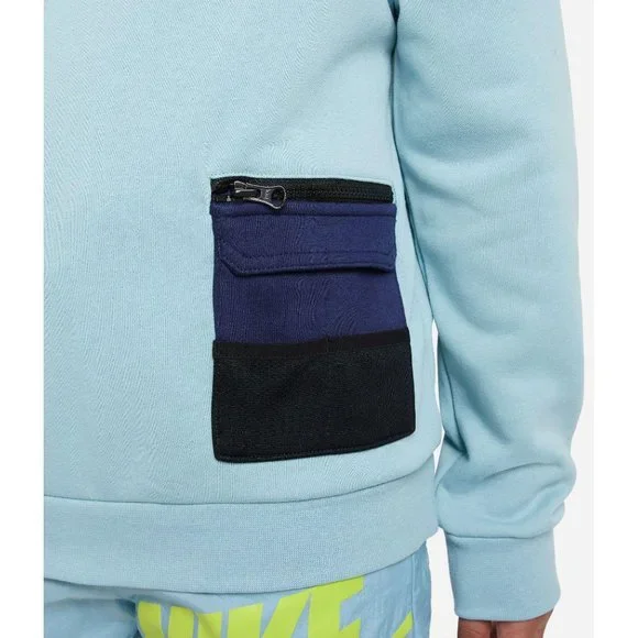 Nike Boys' Cargo Pocket French Terry Crewneck Sweatshirt - Picture 4 of 4